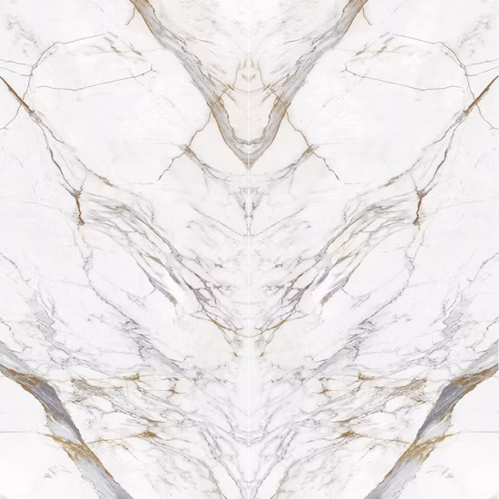 Superficie sólida del cuarzo blanco de Calacatta de la losa de piedra artificial de la vena del oro