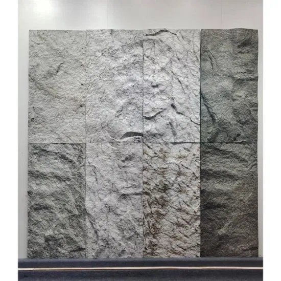 Panel de pared de piedra de seta al por mayor Paneles de pared de PU Piedra para decoración Piedra de imitación de PU de lujo Un panel Panel de pared decorativo de una pared