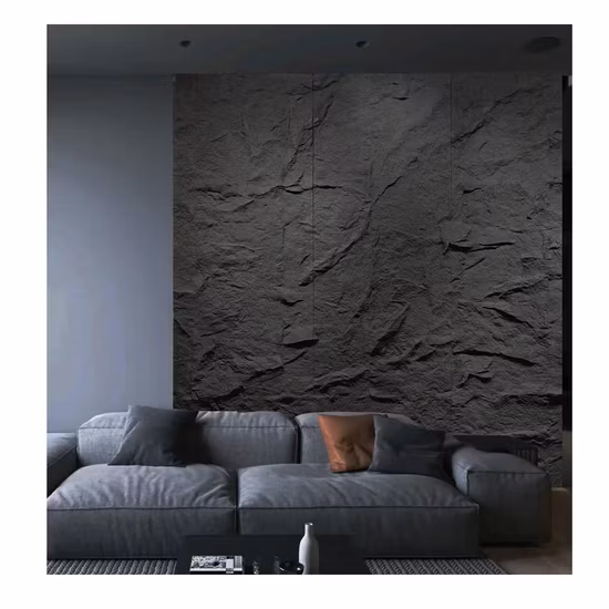 Panel de pared de piedra de seta al por mayor Paneles de pared de PU Piedra para decoración Piedra de imitación de PU de lujo Un panel Panel de pared decorativo de una pared
